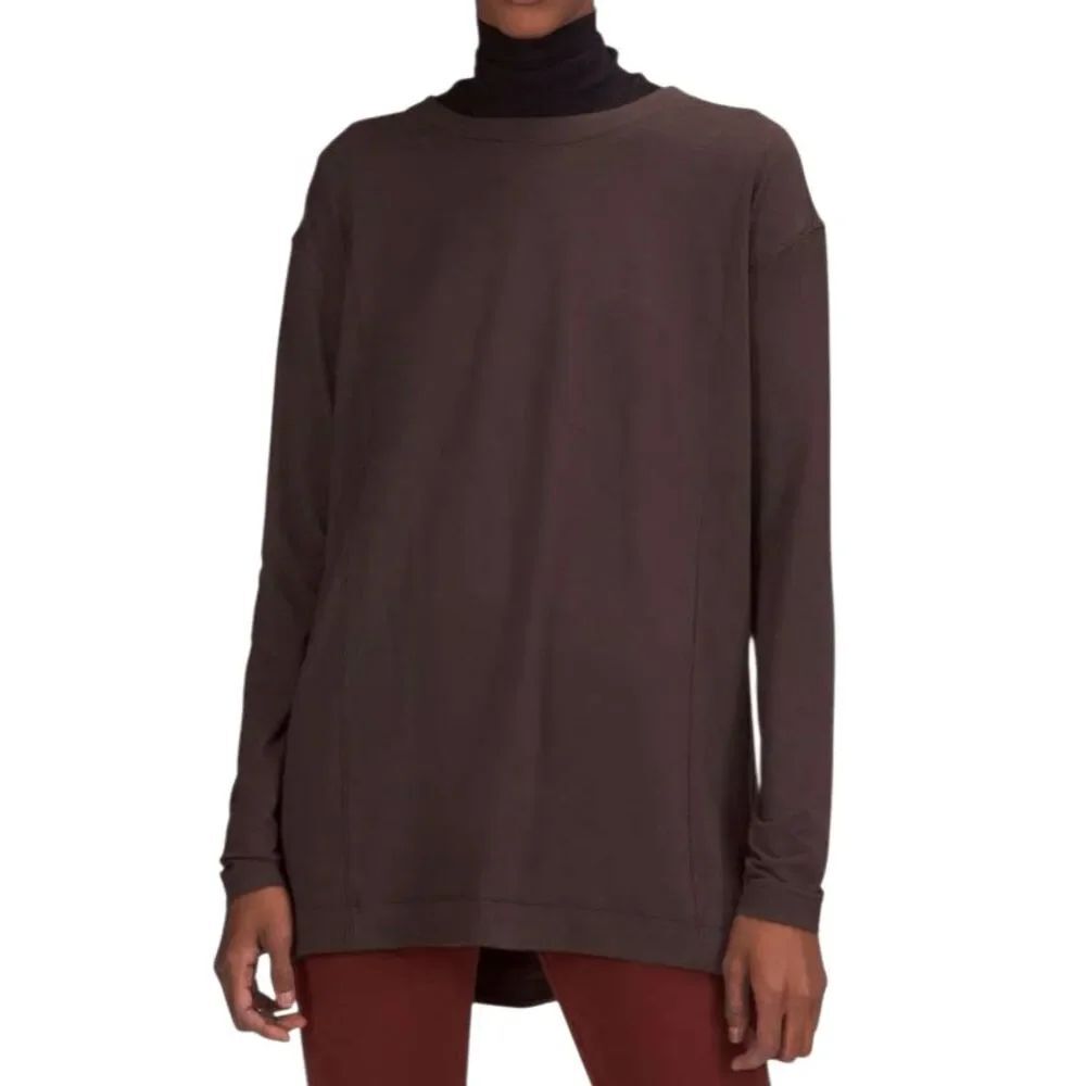 LULULEMON ATHLETICA Modal Pleated Back Long Sleeve Size 10